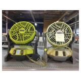 2 Ryobi Misting Fans. No Batteries.