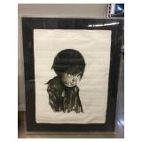 Painting on Paper in An Acrylic Shadowbox Frame.