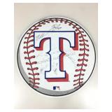 Texas rangers Autographed ball art