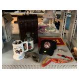Animal Horn, US Marine Keychain & Hat, Wine