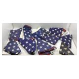 Box lot of 12 vintageAmerican USA flagsï¿½.