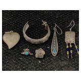 Sterling Silver Indian Mismatch Jewelry, Tw 15.9g,