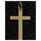 14k Gold Cross Pendant, Tw 1.7g, Sz 1ï¿½in Tall