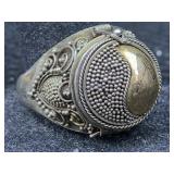 Sterling Silver Poison Ring, Tw 8.5g, Sz 10.5