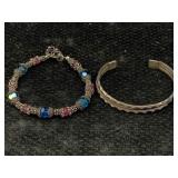 Sterling Silver Bracelet & Bangle, Tw 29.4g, Sz 7g