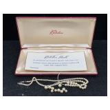 Vtg Richelier Pearls Necklace W/sterling Clasp,