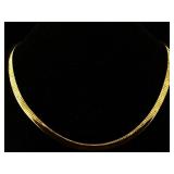 Sterling Silver Vermeil Necklace, Tw 32.4g, Sz 18