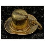 10k Gold Cowboy Hat Pendant, Tw 1.1g, Sz ï¿½in Tall