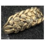 9k Gold Ring, Tw 2.8g, Sz 7, Marked 375