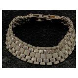 Sterling Silver Bracelet, Tw 27.6g, Sz 7ï¿½in Long
