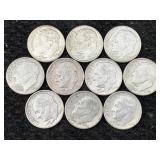 10-90% Silver Roosevelt Dimes, Fv $1.0