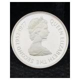 .925 Silver Elizabeth 2nd 25 Pence Coin, Tw 28.6g