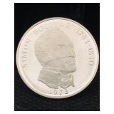 .925 Silver 1973 Panama 20 Balboas Coin, Tw 129.2g
