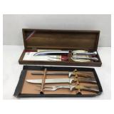 2 Vtg Carving Sets. Towle Hundred Club Sales