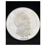 .925 Silver 1972 Panama 20 Balboas Coin, Tw 130.7g