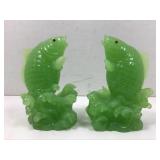 2 Good Luck Koi Fish Resin Figures. One Has.
