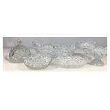Monarch W. German Lead Crystal Oblong Bowl 12x7 &