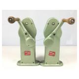 2 Vtg magnasync Moviola Hand Crank Film Rewinders