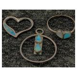 Sterling Silver Pendants & Ring, Tw 2.7g With