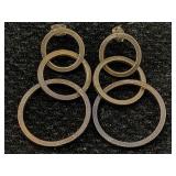 Sterling Silver Earrings, Tw 14.4g, Sz 2in Tall