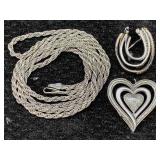 Sterling Silver Jewelry Scrap, Tw 17.1g, Sz 23in