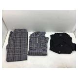 Vtg Clothing. Polyester Plaid Front Pocket Pants.