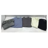 Y2K YMLA Ribbed Metallic Long Sleeve Club Shirt &