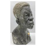This stone bust sculpture appears to be a vintage