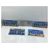 Lot of 5 Misc license platesï¿½. 4 are Nevada and1