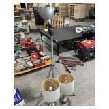 Studio RPS lamp w/tripod and table lamps, approx