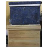 2 Wood Trunks w/metal inside, approx 26x17x19in