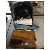Vintage Wooden Shoe Shine Box with Contents,