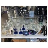 Assorted Glassware. Cups, Glasses, Vase, Power