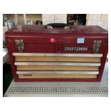 Craftsman Steel Tool Box W/ Some Tools. See