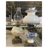 Vintage Gone With The Wind Style Hurricane Lamp