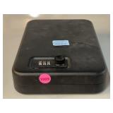 Black Portable Personal Safe Lockbox. Approx