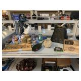 Assorted Home Decor. Tiki Bar, Statues, Bonsai