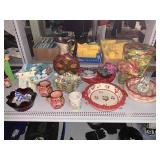 Assorted Home Decor. Ovenware, Shells, Bowls &