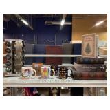 20 Jar Spice Rack, Various Mugs & Secret Book