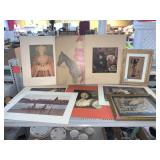 Assorted Art Decor. 2 Framed. Largest Approx
