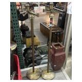 2-Metal Swing arm Floor lamps w/3ft tall
