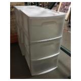 2 Sterilite plastic cabinets w/3 drawers