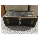 Vtg National Vulcanized fiber storage trunk,