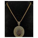 Sterling Silver Necklace W/ruby & Sapphire, 116ct,