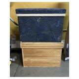 2 Wood Trunks w/metal inside, approx 26x17x19in