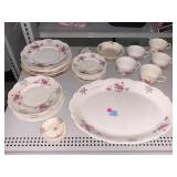 35Pc+ Dinnerware Set. Platter, Cups, Saucers &