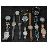 13 Quartz Watches Incl. Casio, Geneva, Polini &