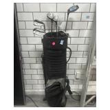Golden Bear golf bag w/clubs and stand
