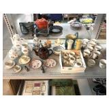 Assorted Cups, Teapots, Saucers & More