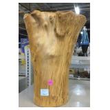 Hand Carved Rustic Wooden Vase. Approx 15 inches